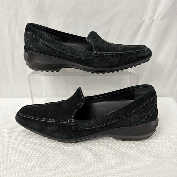 Tods Loafers Mens Size 9 US Black Suede Driving Moc Slip On Shoes Made in Italy - Picture 7 of 9